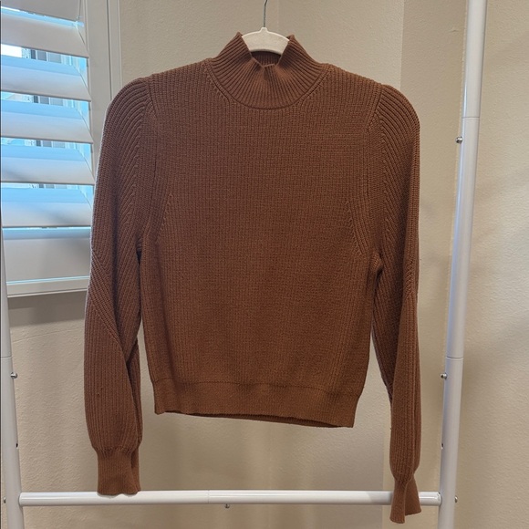 Zara Camel Ribbed Knit Top - Picture 4 of 5